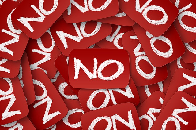 This is an images of many red cards that says No that represents the many rejections you can face when selling.